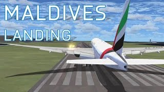 FSX Landing at Malé, Maldives | Emirates 777-200