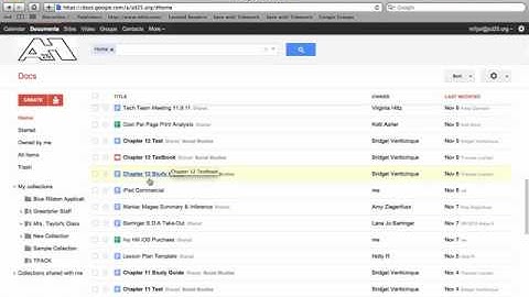 Creating Collections in Google Docs