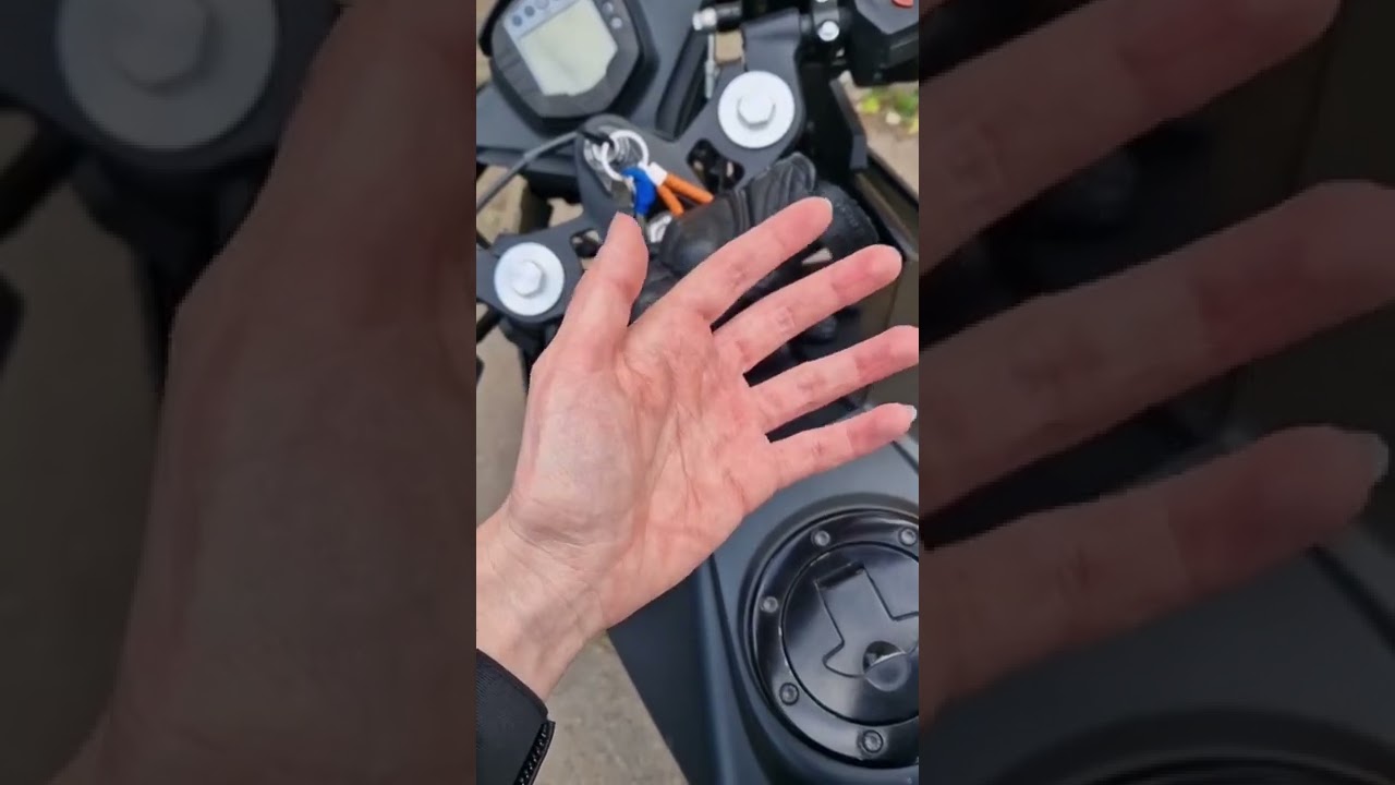 how hands look like after riding a motorcycle 