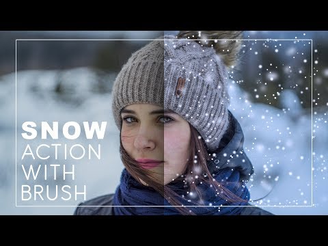 Snow Photoshop Action with Brush - How to Create and Add Snow to Photos with Shallow Depth Of Field