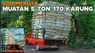 GIL4  L300 Muatan 5 Ton 170 karung || Driver Nekad Sedunia