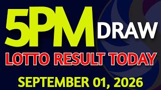 Lotto Result Today 5pm draw September 01, 2026 PCSO