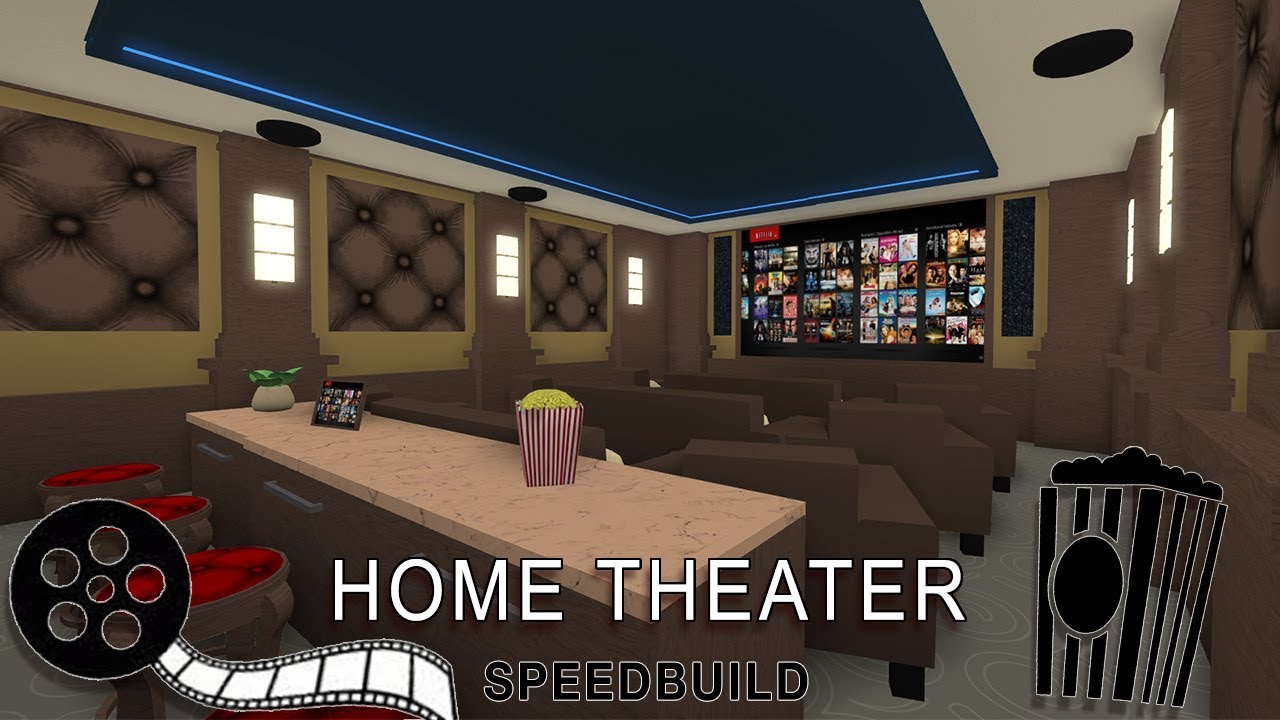 Roblox Bloxburg Home Theater Speedbuild Youtube - building my 2018 dream room roblox bloxburg minecraftvideos tv