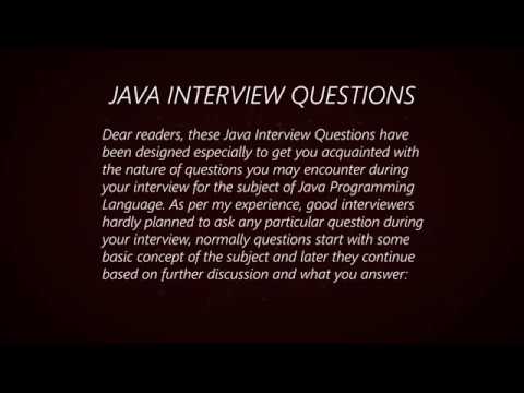 Latest Java Interview Questions Answers 2017-Data Council/Best java classes in Pune