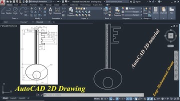 Key in autocad tutorial for beginnersm | Autocad 2d practice for beginners || practice drawing