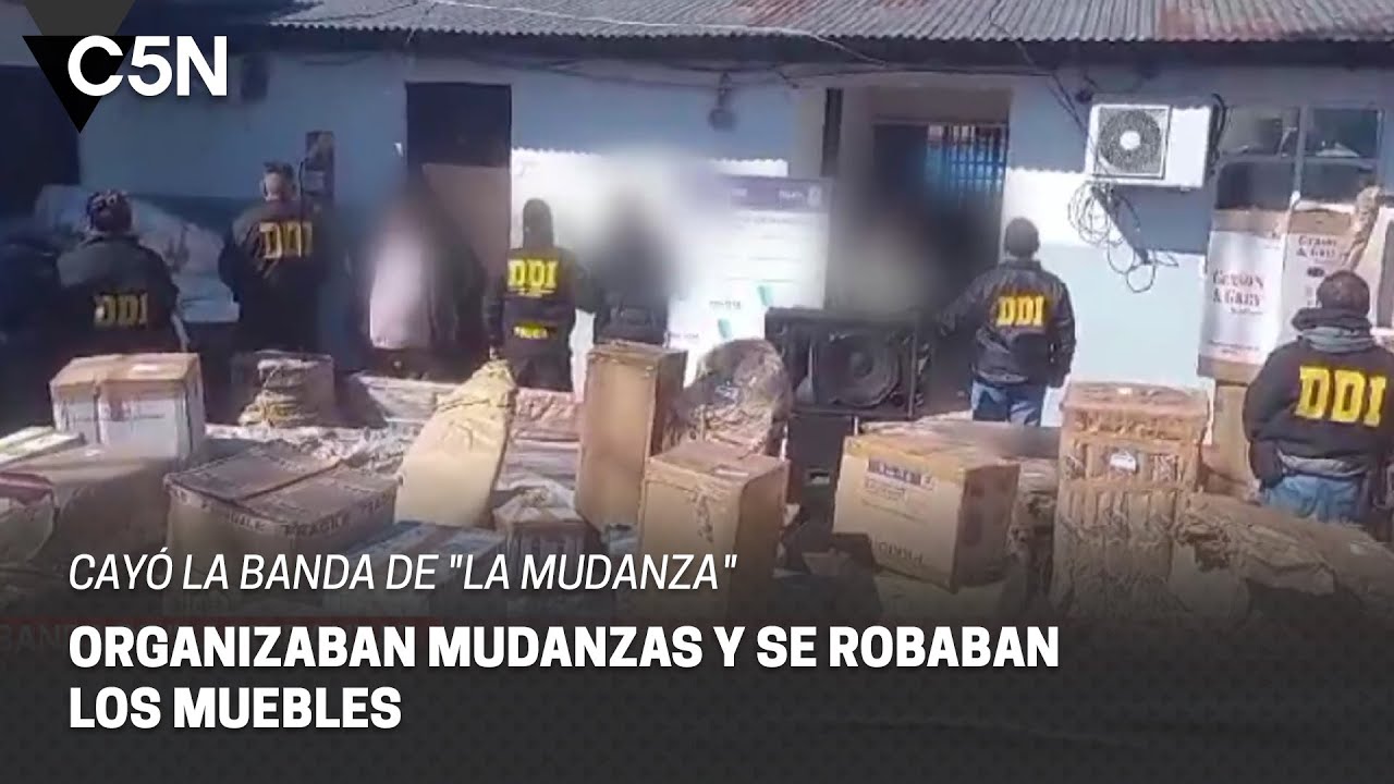 CAYÓ la BANDA de "LA MUDANZA": ORGANIZABAN MUDANZAS y SE ROBABAN los MUEBLES