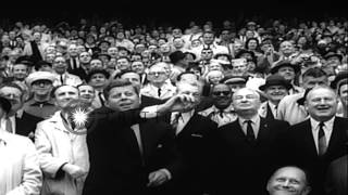 US President Kennedy arrives for a baseball match between the Washington Senators...HD Stock Footage