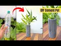 How to make a beautiful cement pot at home  diy cement planters  indoor plant pot   diy planters