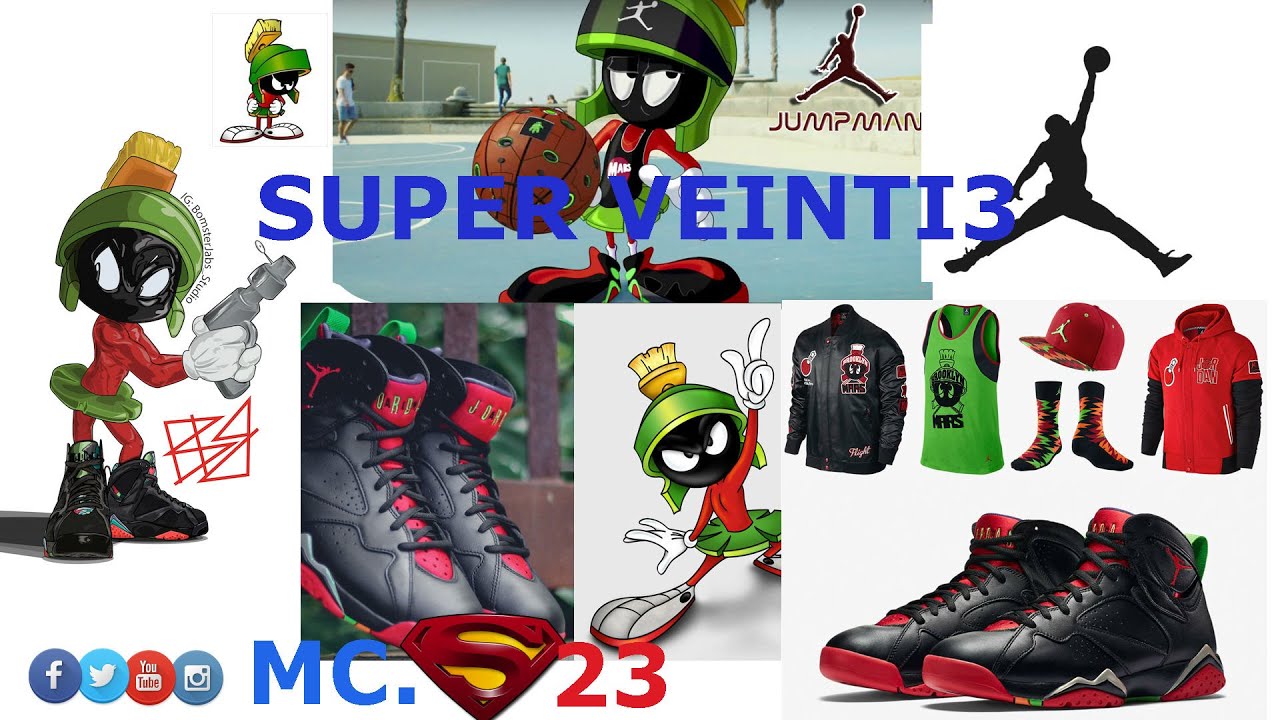 SUPE VEINTI3 EN ESPAÑOL ( AIR JORDAN 7 MARVIN EL MARCIANO ) - YouTube