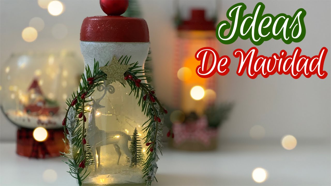 Adorno navideño hecho con mini botes de cristal - Blog material para  manualidades Con Idea de