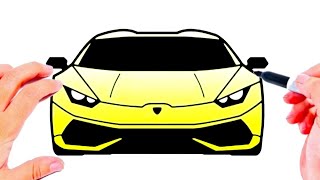 como dibujar | cómo dibujar un coche Lamborghini fácil | dibujos para dibujar
