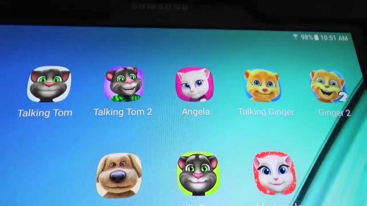 Talking Tom, Talking Ginger, Minha Talking Angela,Talking Tom 2