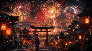Festival of Eternal Fireworks 🎆⛩️ Japanese Summer Shrine Ambience | Relaxing Music for Sleep, Study  screenshot 5