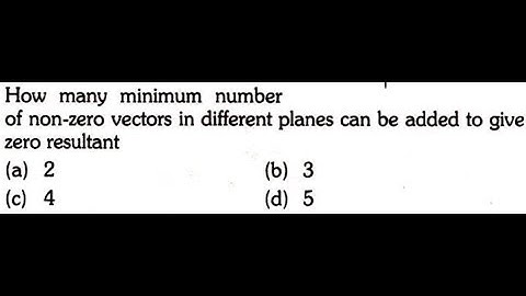 How many minimum number of non-zero vectors in different planes can be