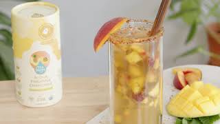Tropical Sparkling Iced Tea with Aloha Pineapple Chamomile Tea Drops