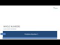 Class 6 Math Olympiad 2024: Whole Numbers Concept &amp; Practice Questions IMO Level Solutions Problem 1