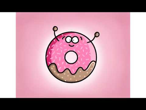 How to Draw an Happy Donut - Digital Drawing for Beginners on ibisPaint ...