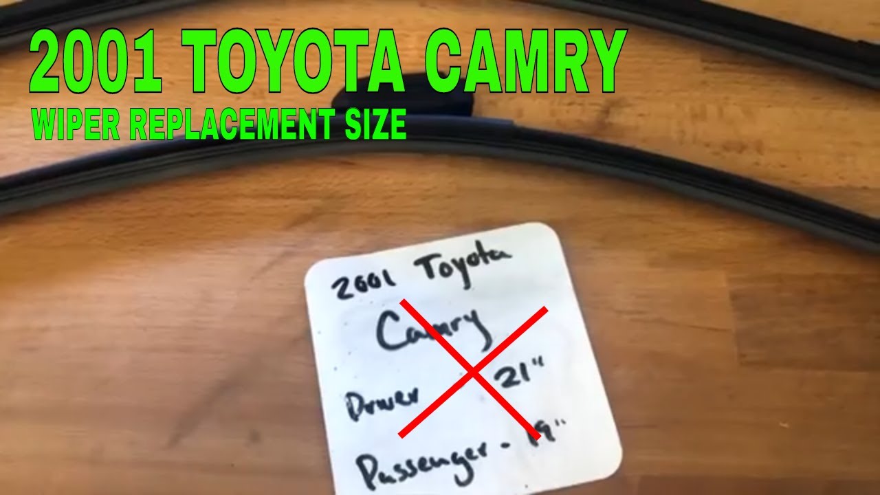 🚗 🚕 2001 Toyota Camry Wiper Blade Replacement Size 🔴