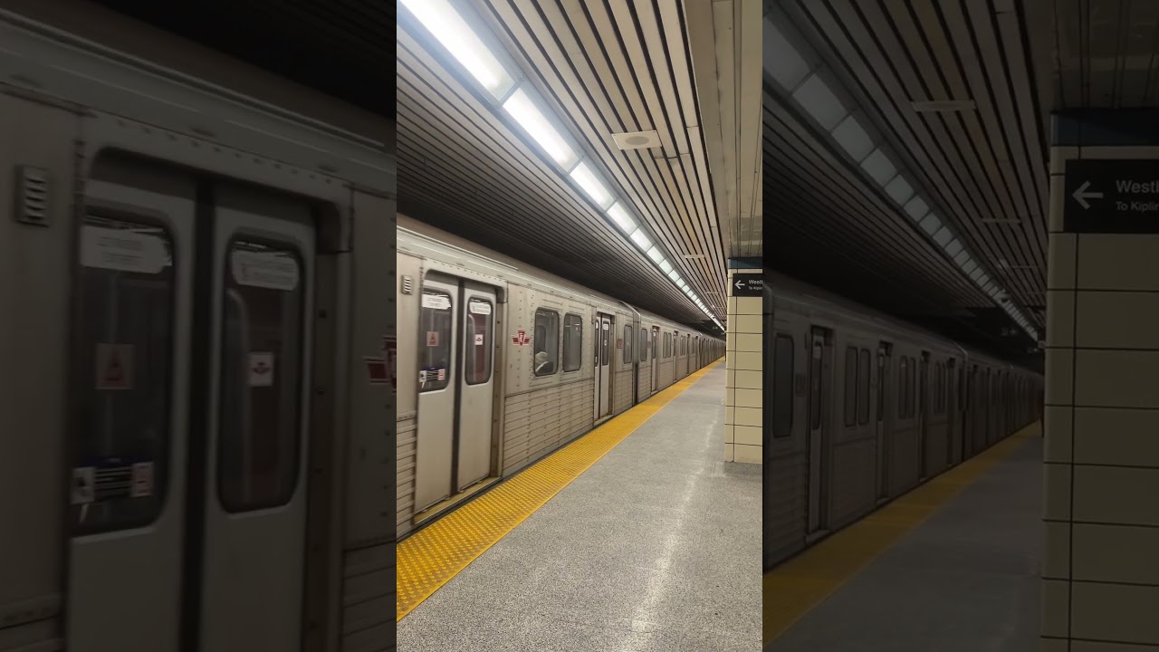 Toronto TTC Line 2 Subway Train Departing Bloor-Yonge Station 2/6/2025