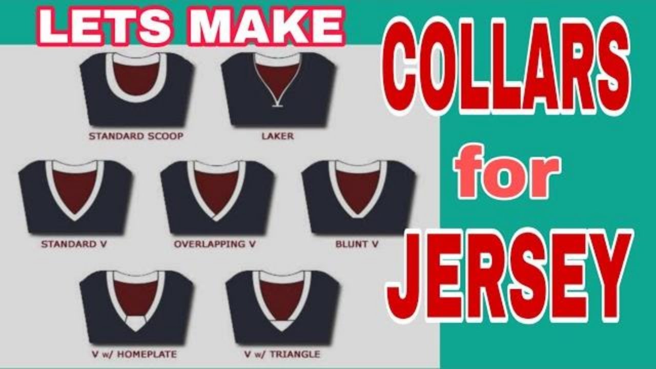 Another Collar styles for Jersey (round neck, overlapping -v ,V-w