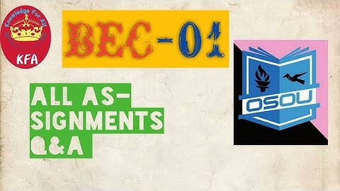 BEC-01 || All Q&A in one video ||OSOU sambalpur