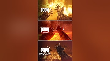 DOOM Slayer Falling Into Lava in DOOM The Dark Ages & DOOM Eternal & DOOM 2016 Comparison