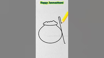 Fun And Easy Matki Drawing For Kids! #janmashtami #janmashtamispecial #shorts