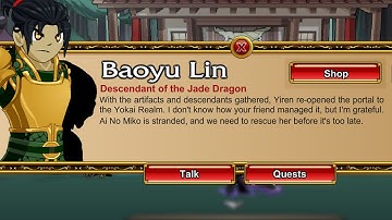 AQW NEW BAOYU LIN QUEST /JOIN YOKAIPORTAL (YOKAI DRAGONS 2024)