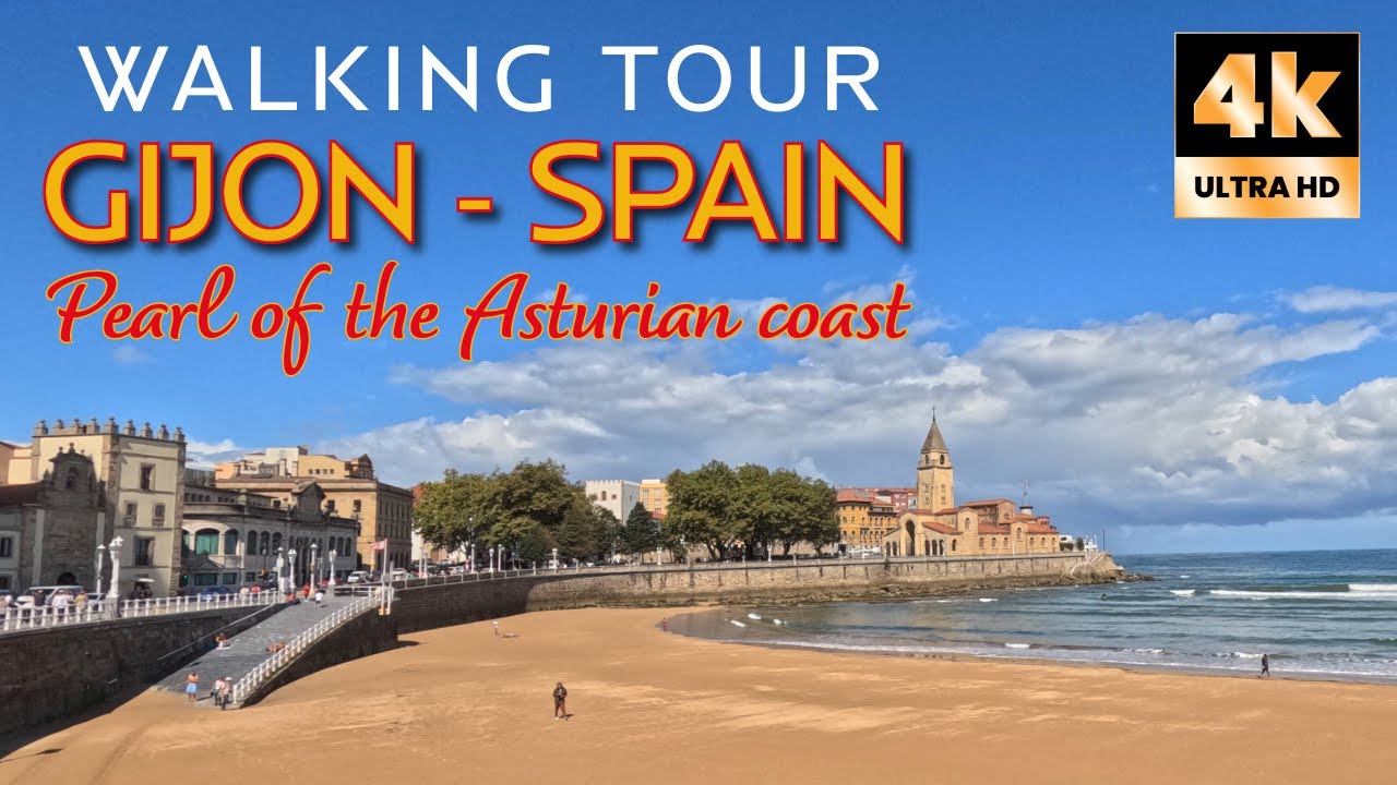 GIJON, Spain 🇪🇸 - Walking Tour | 4K 60FPS |