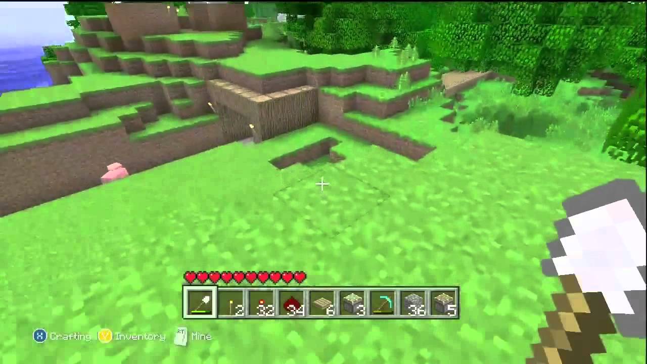 minecraft xbox 360 how to make a simple sliding door - youtube