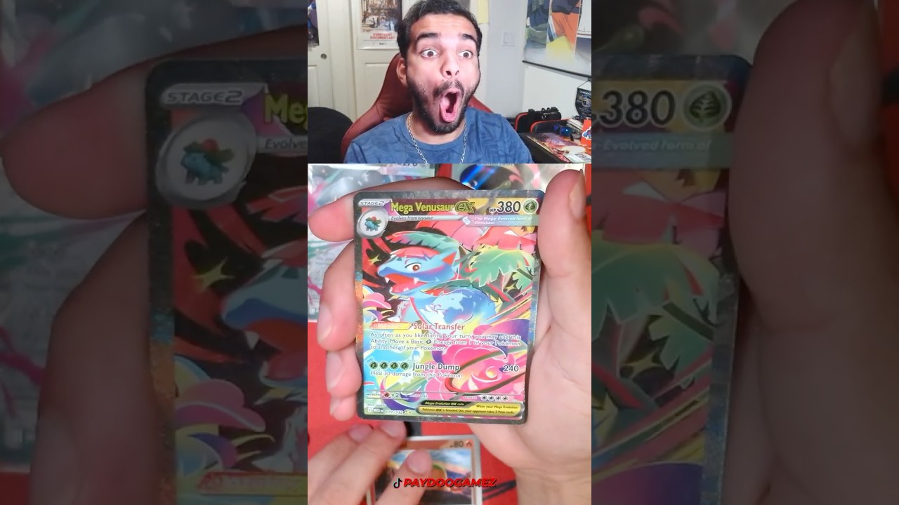 I CANT BELIEVE I PULLED THIS CARD!!! #pokemon #pokemoncards #megaevolution #pokemontcg #shorts