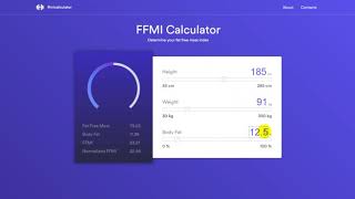 How calculate Fat Free Mass Index by FFMI Calculator screenshot 1