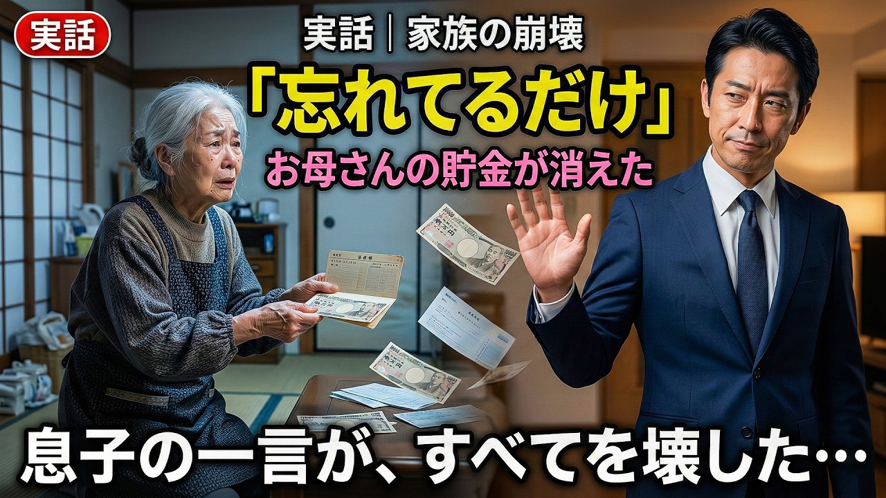 78歳の母が息子に聞いた：「お金はどこへ行ったの？」——「お母さんが忘れてるだけ」——その言葉で、すべてが崩れ始めた…#感動する話 #朗読 #泣ける話