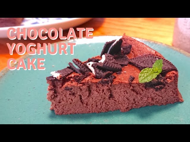 Moist Chocolate Yoghurt Cake with No Flour  / Recipe 小麦粉なし　しっとりチョコヨーグルトケーキ　　レシピ