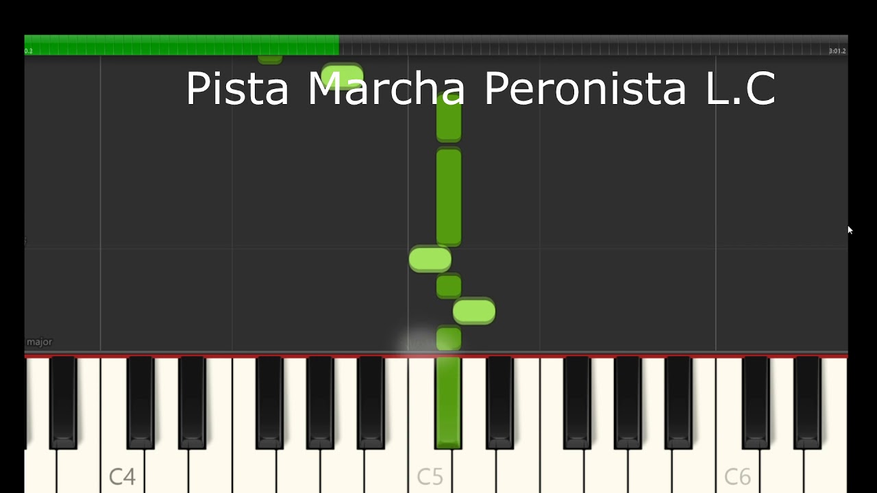Marcha Peronista - El primer trabajador - Notas en teclado - YouTube
