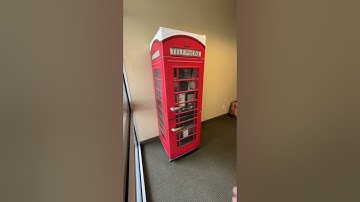 Custom Refrigerator - Red British Phone booth Refrigerator Wrap