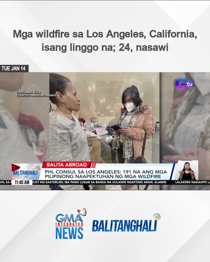 Mga wildfire sa Los Angeles, California, isang linggo na; 24, nasawi | Balitanghali