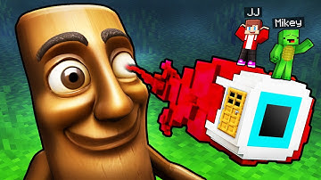 JJ and Mikey Build SECRET BASE Inside TUNG TUNG TUNG SAHUR in Minecraft - Maizen