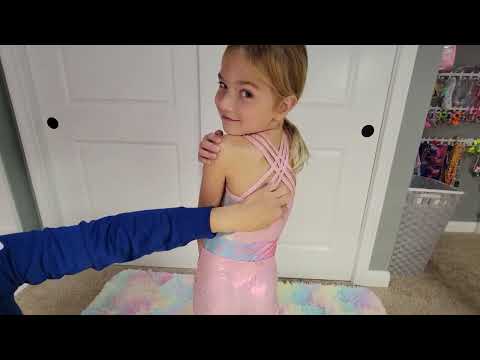 JiAmy Gymnastics Leotards for Girls with Cross Back, Sparkly Dance Unitards with Shorts