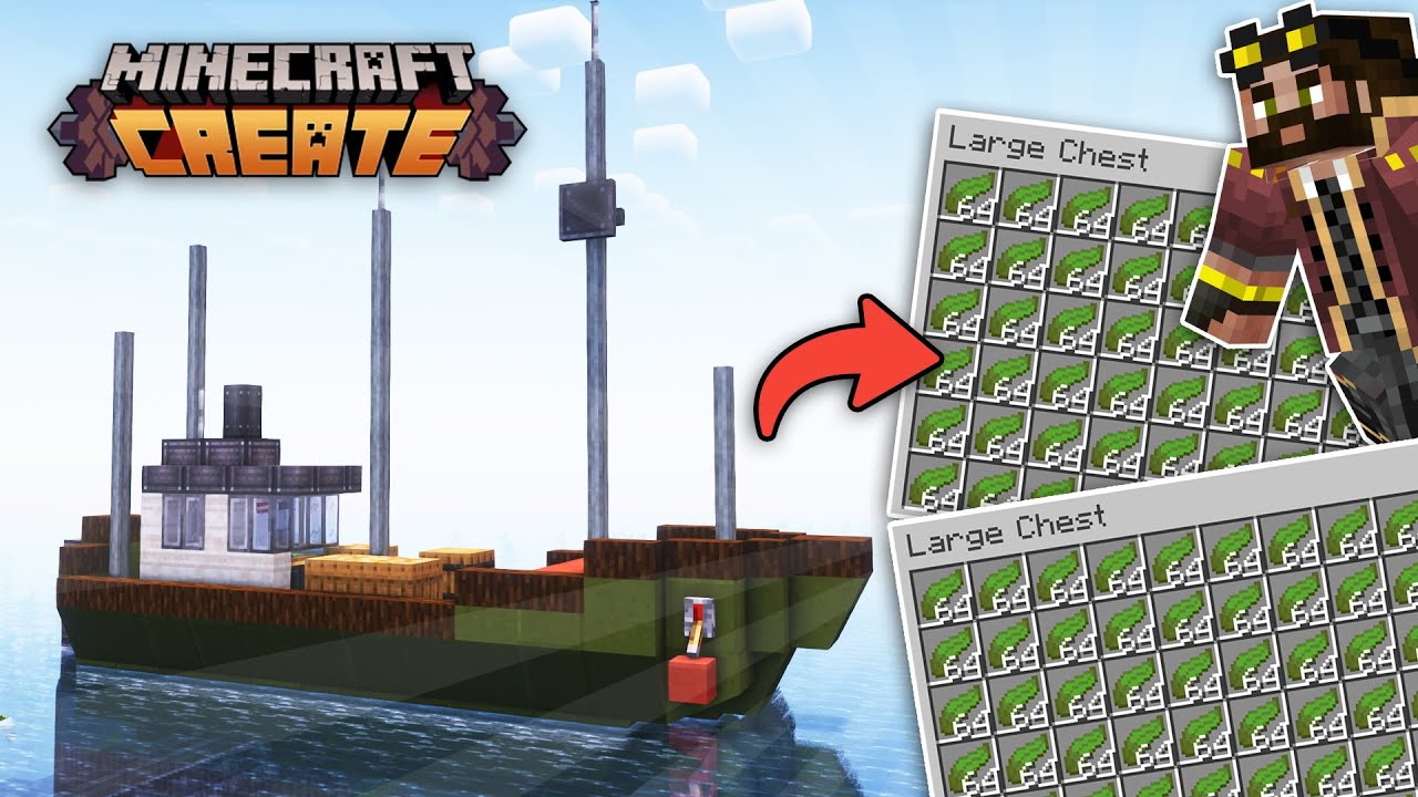 I built an ORGANIC KELP FARM in Minecraft Create Mod! - YouTube