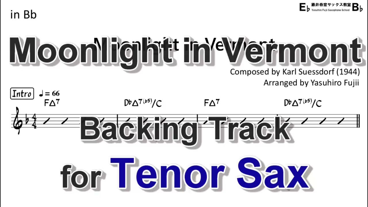 Moonlight in Vermont - Backing Track with Sheet Music for Tenor