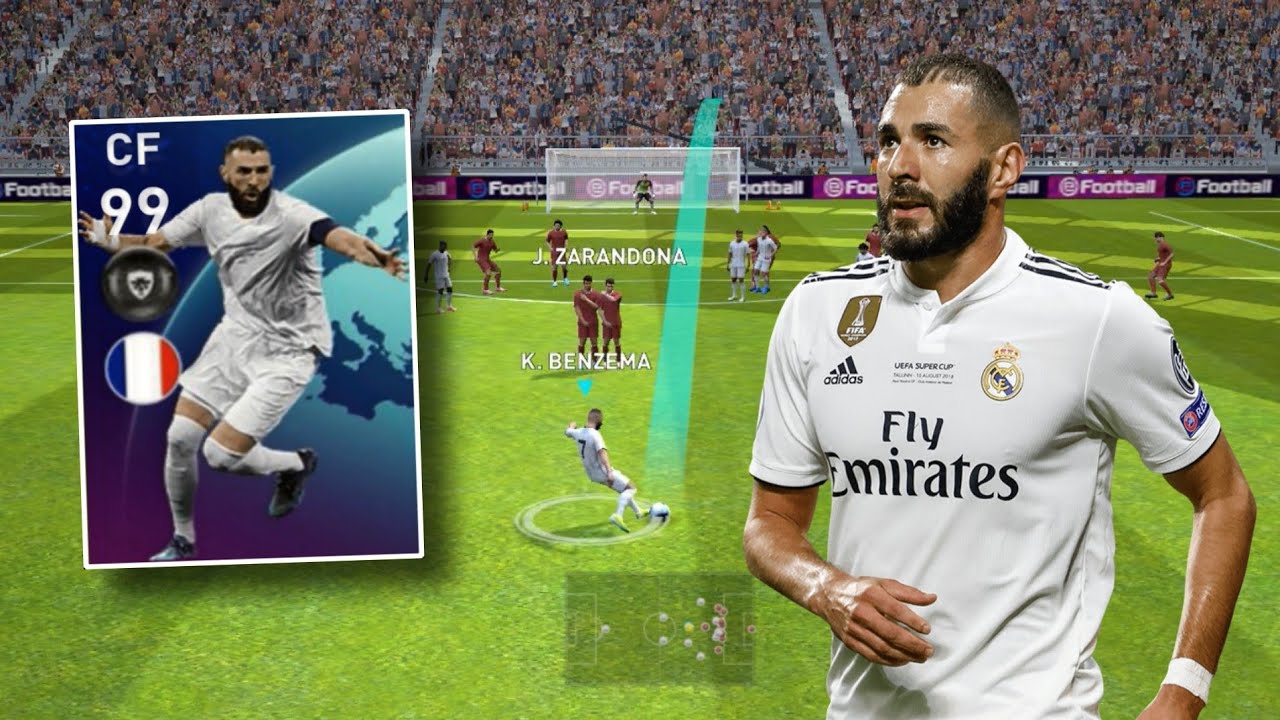 99 Rated K.Benzema Review !! This Card is Insane 😱 Pes 2021 Mobile