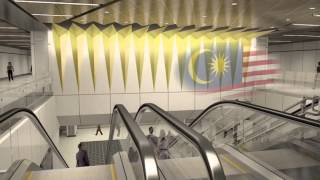 Flythrough of the artist impression of MRT Underground Stations