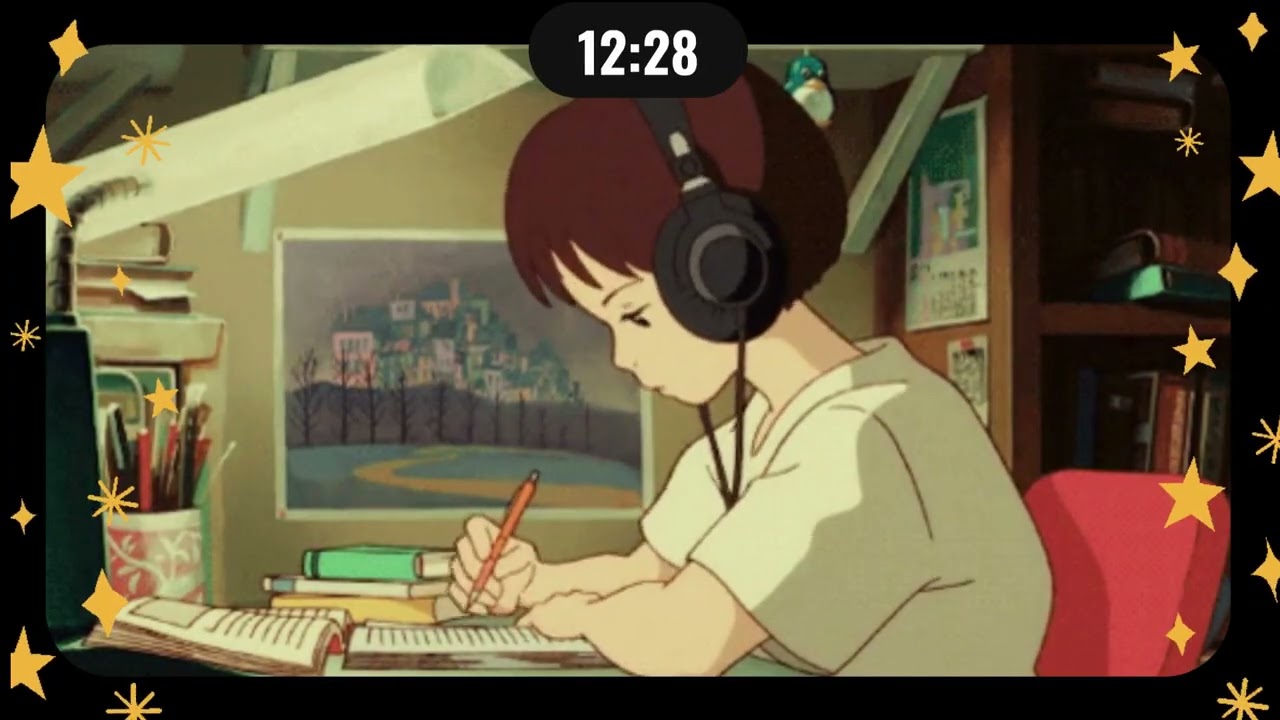 Study 25 minutes with Shizuku from "Whisper of the Heart" - (no Music) :3