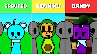 Incredibox Sprunki Spruted Vs Brainrot Vs Dandys World Big Updatde