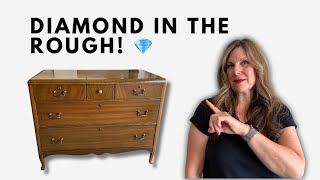 Jaw-dropping vintage dresser transformation! 😲 #furnitureflip #furniturerestoration