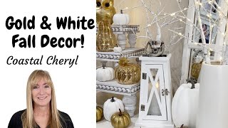 White and Gold Fall Decor! / Amazon Home Finds Glam Decor