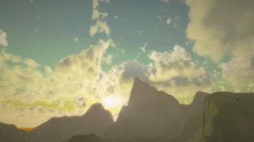 Unity3d Volumetric Clouds - Demo Scene Sunset