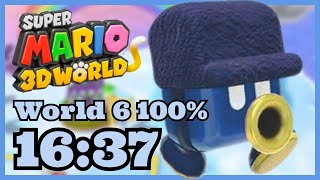 Super Mario 3D World (Switch 2) World 6 100% RTA Speedrun in 16:37 (WR)