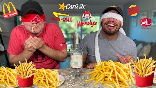 BLIND FRENCH FRIES TASTE TEST (WE TAKE SHOTS!)